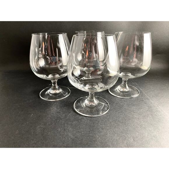 Set of 4 Vintage Crystal Brandy Snifters - Classic Elegant Bourbon, 6" Tall - Picture 1 of 6